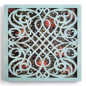 Nathan Murrell Black Floral Lattice Shadow Box NEW